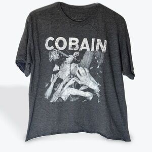 Women’s KURT COBAIN Gray Short Sleeve T-shirt Size Small
